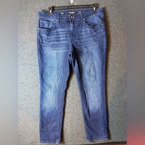 Mbx Denim Men’s Jeans 36X30 Blue Denim Tapered Slim fit Medium Wash